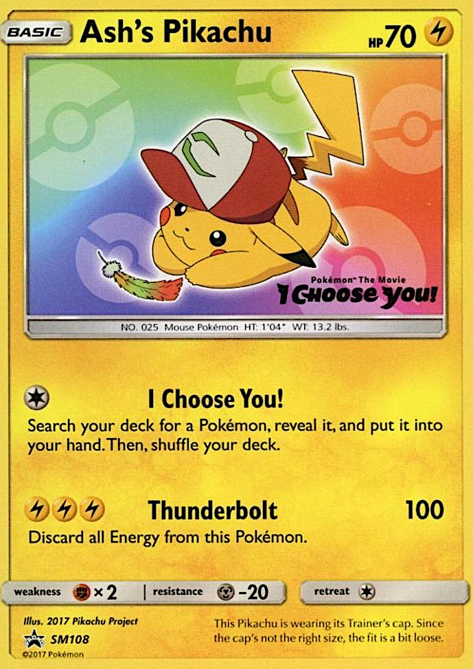 Ash's Pikachu (SM108) [Sun & Moon: Black Star Promos] | L.A. Mood Comics and Games