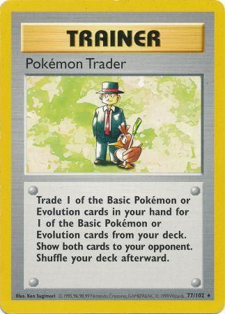 Pokemon Trader (77/102) [Base Set Shadowless Unlimited] | L.A. Mood Comics and Games