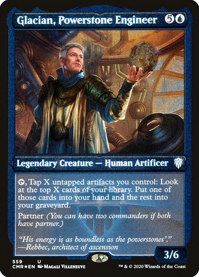 Glacian, Powerstone Engineer (Etched) [Commander Legends] | L.A. Mood Comics and Games
