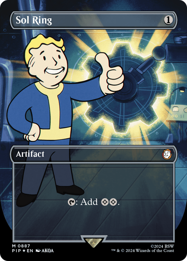 Sol Ring (Borderless) (Surge Foil) [Fallout] | L.A. Mood Comics and Games