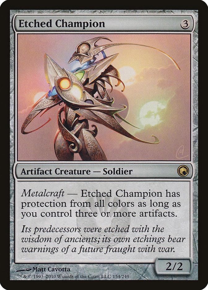Etched Champion [Scars of Mirrodin] | L.A. Mood Comics and Games