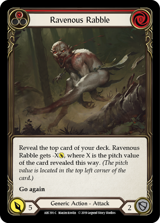 Ravenous Rabble (Red) [ARC191-C] (Arcane Rising)  1st Edition Normal | L.A. Mood Comics and Games