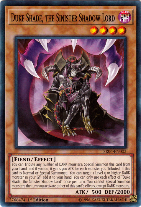 Duke Shade, the Sinister Shadow Lord [SR06-EN003] Common | L.A. Mood Comics and Games