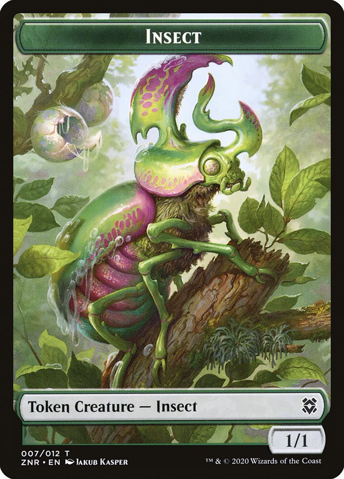 Illusion // Insect Double-Sided Token [Zendikar Rising Tokens] | L.A. Mood Comics and Games