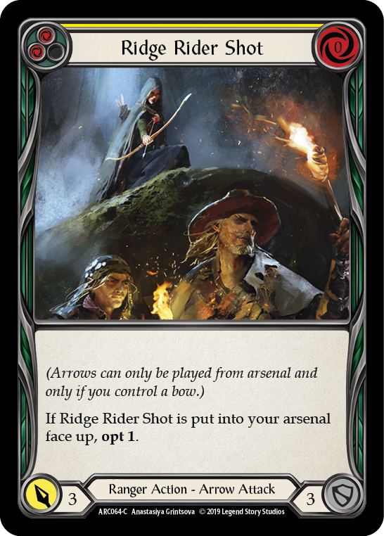 Ridge Rider Shot (Yellow) [ARC064-C] (Arcane Rising)  1st Edition Rainbow Foil | L.A. Mood Comics and Games