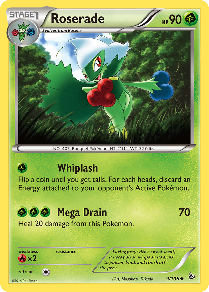 Roserade (9/106) [XY: Flashfire] | L.A. Mood Comics and Games