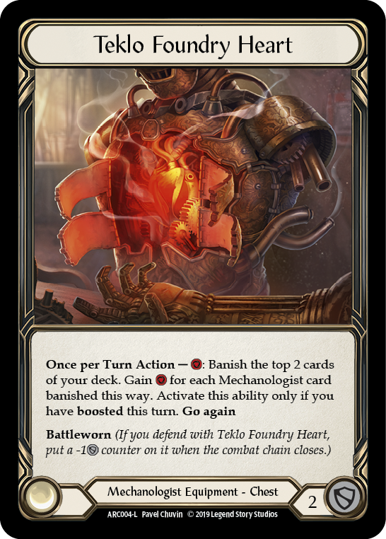 Teklo Foundry Heart [ARC004-L] (Arcane Rising)  1st Edition Cold Foil | L.A. Mood Comics and Games