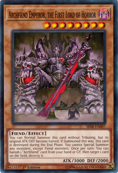 Archfiend Emperor, the First Lord of Horror [SR06-EN007] Common | L.A. Mood Comics and Games