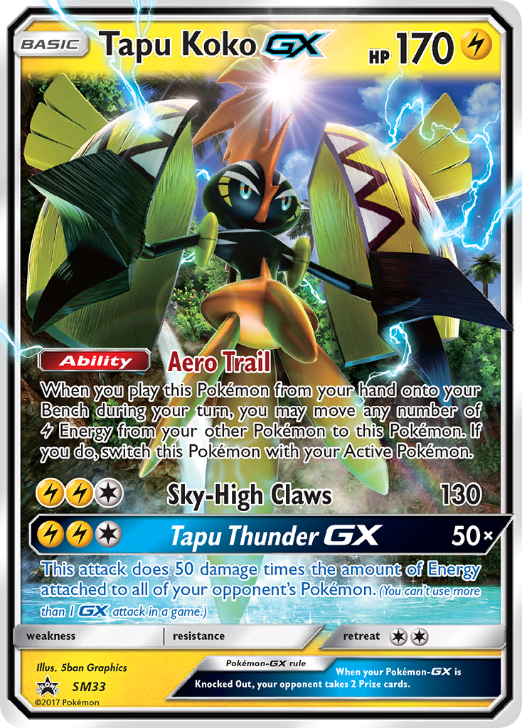 Tapu Koko GX (SM33) [Sun & Moon: Black Star Promos] | L.A. Mood Comics and Games