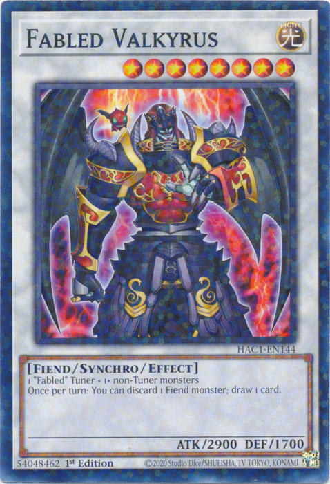 Fabled Valkyrus (Duel Terminal) [HAC1-EN144] Common | L.A. Mood Comics and Games