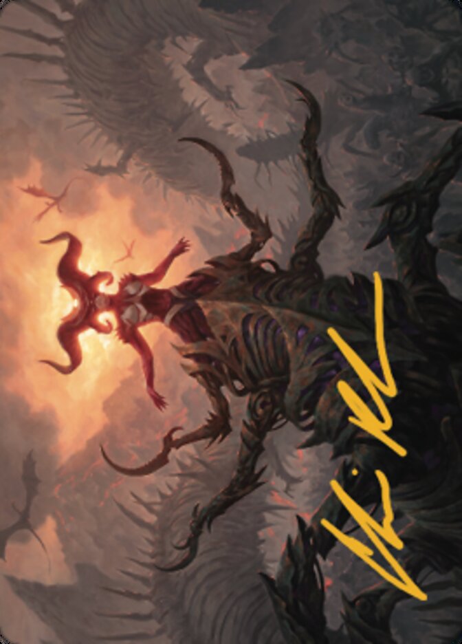 Sheoldred, the Apocalypse Art Card (Gold-Stamped Signature) [Dominaria United Art Series] | L.A. Mood Comics and Games