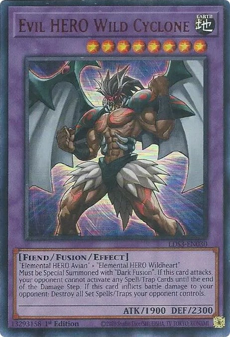 Evil HERO Wild Cyclone (Red) [LDS3-EN030] Ultra Rare | L.A. Mood Comics and Games