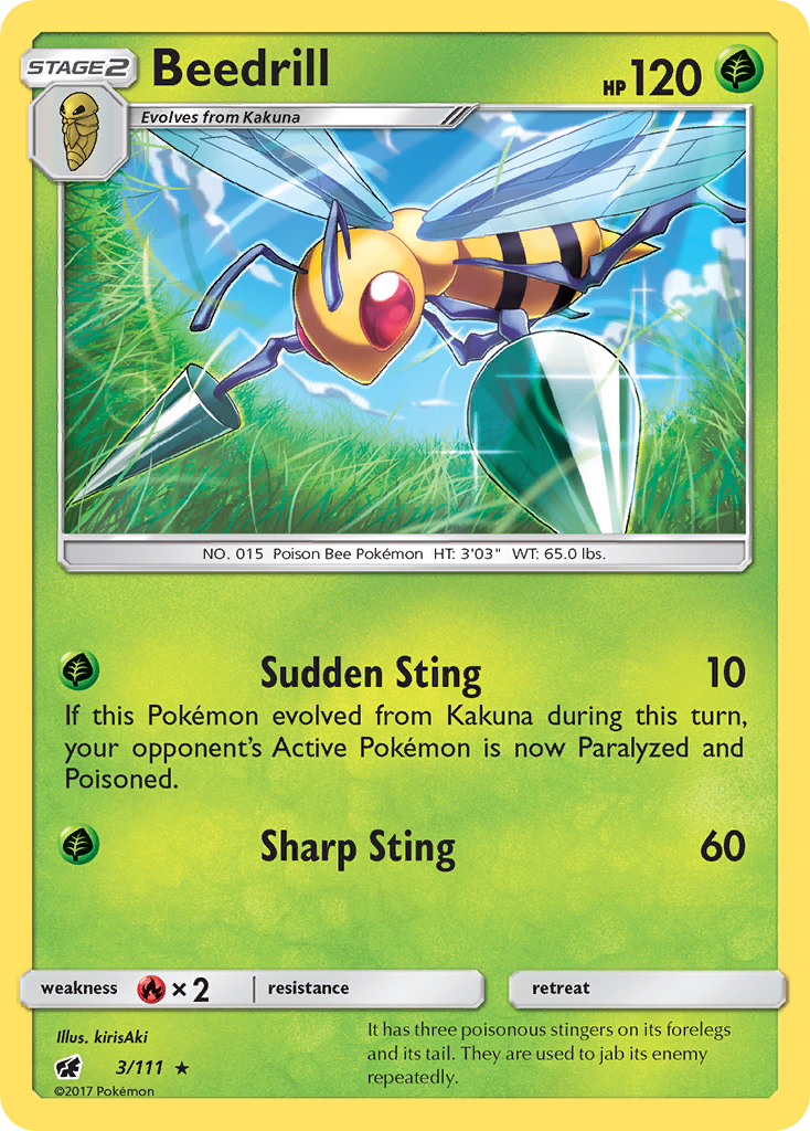 Beedrill (3/111) [Sun & Moon: Crimson Invasion] | L.A. Mood Comics and Games