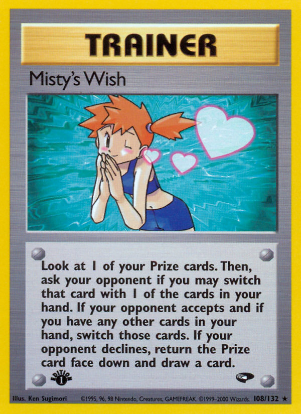 Misty's Wish (108/132) [Gym Challenge 1st Edition] | L.A. Mood Comics and Games