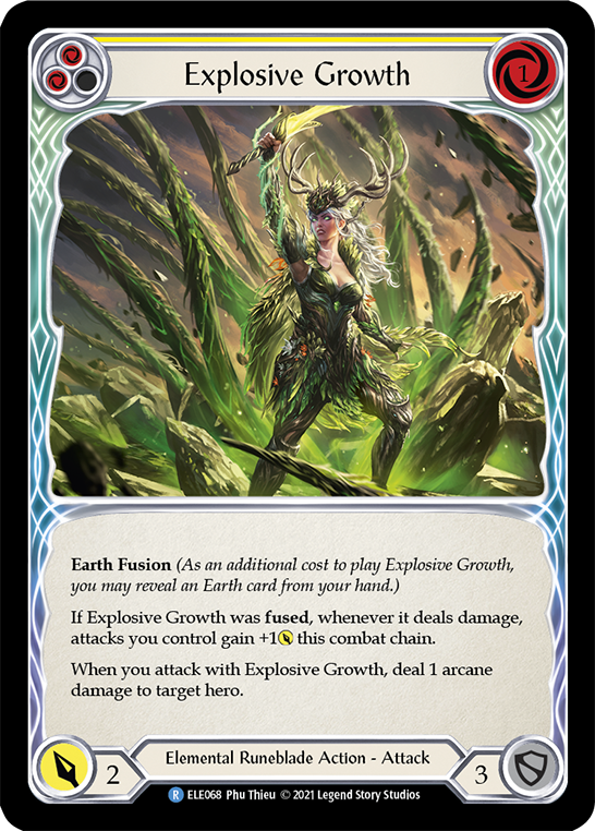 Explosive Growth (Yellow) [ELE068] (Tales of Aria)  1st Edition Rainbow Foil | L.A. Mood Comics and Games