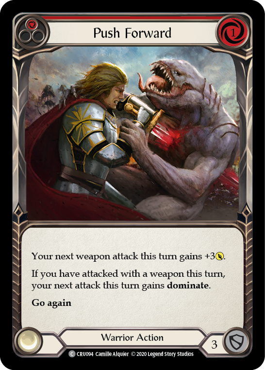 Push Forward (Red) [CRU094] (Crucible of War)  1st Edition Rainbow Foil | L.A. Mood Comics and Games
