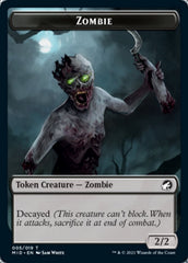 Zombie (005) // Wrenn and Seven Emblem Double-Sided Token [Innistrad: Midnight Hunt Tokens] | L.A. Mood Comics and Games