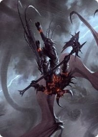 Burning-Rune Demon Art Card [Kaldheim Art Series] | L.A. Mood Comics and Games