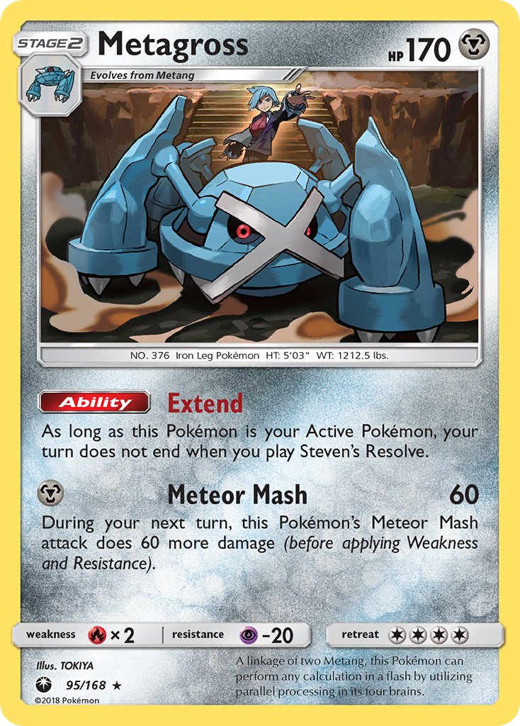 Metagross (95/168) (Prerelease Kit Exclusive) (Theme Deck Exclusive) [Sun & Moon: Celestial Storm] | L.A. Mood Comics and Games