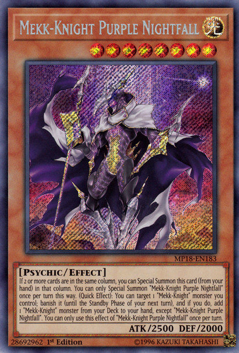 Mekk-Knight Purple Nightfall [MP18-EN183] Secret Rare | L.A. Mood Comics and Games