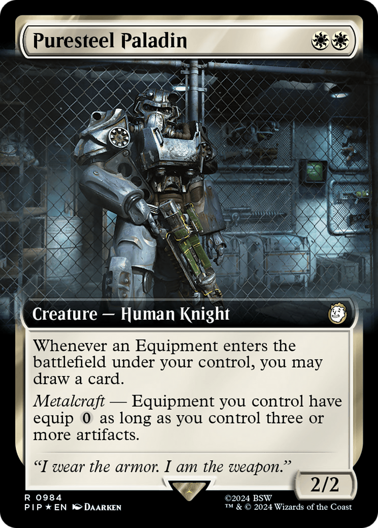 Puresteel Paladin (Extended Art) (Surge Foil) [Fallout] | L.A. Mood Comics and Games