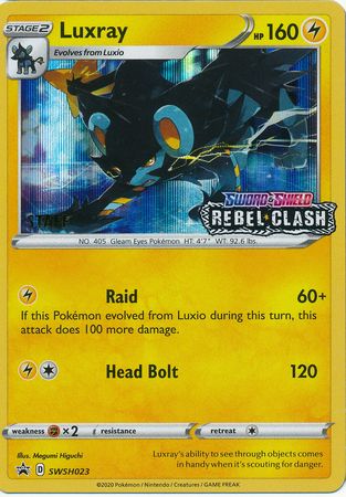 Luxray (SWSH023) (Staff Prerelease Promo) [Sword & Shield: Black Star Promos] | L.A. Mood Comics and Games