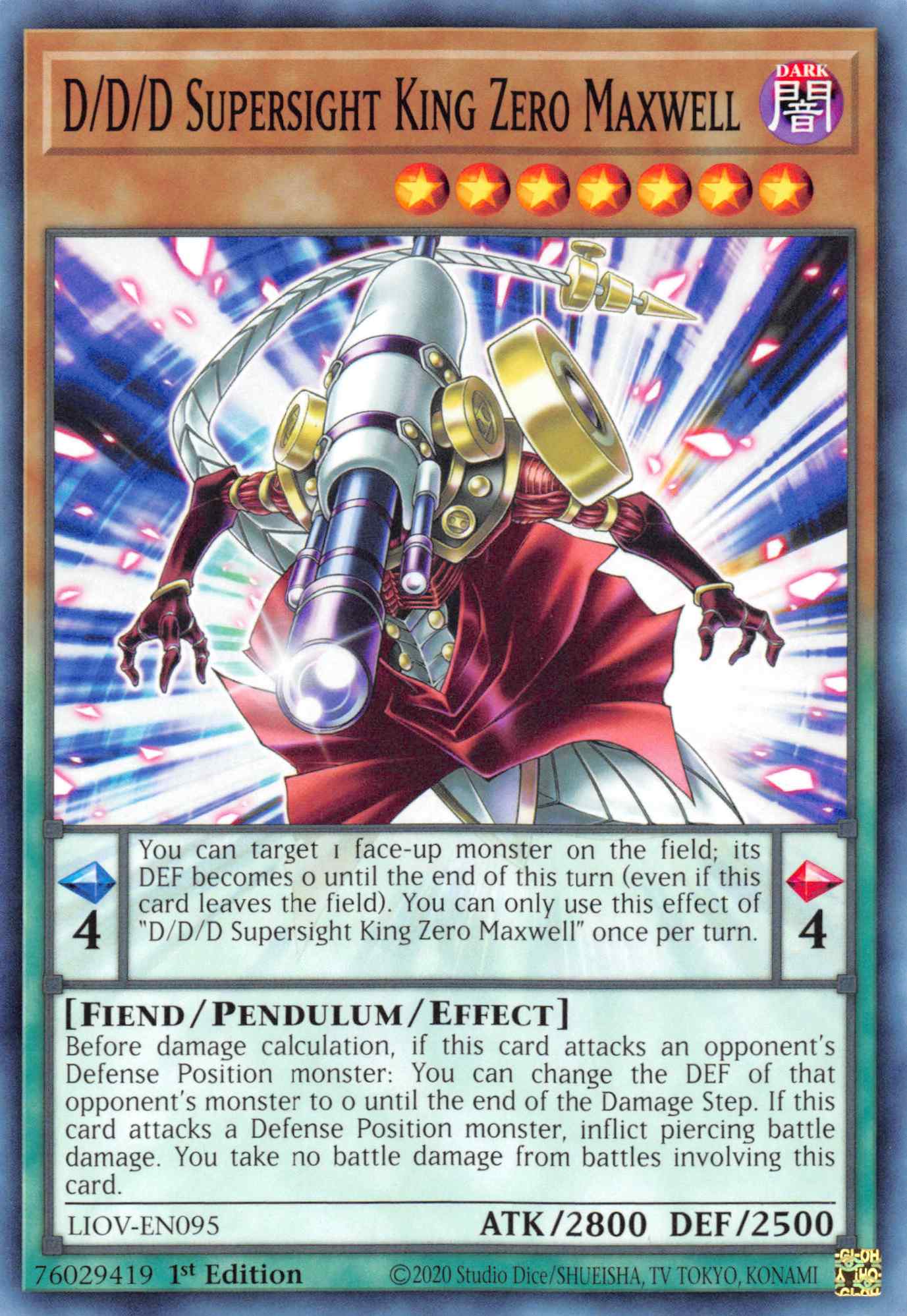 D/D/D Supersight King Zero Maxwell [LIOV-EN095] Common | L.A. Mood Comics and Games