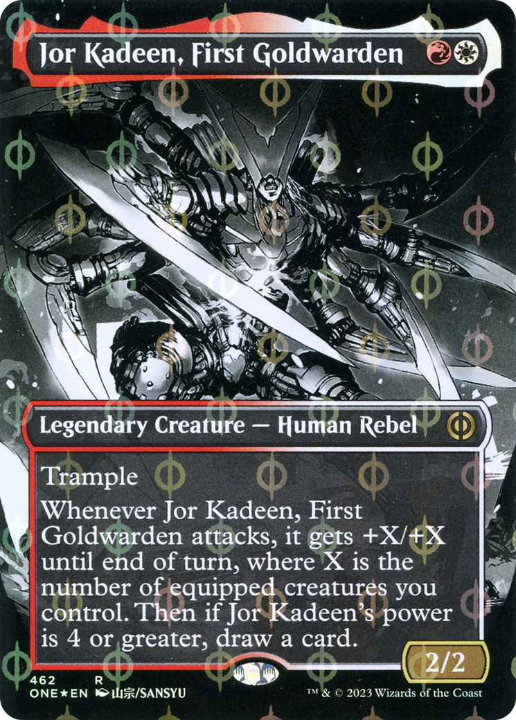 Jor Kadeen, First Goldwarden (Borderless Manga Step-and-Compleat Foil) [Phyrexia: All Will Be One] | L.A. Mood Comics and Games