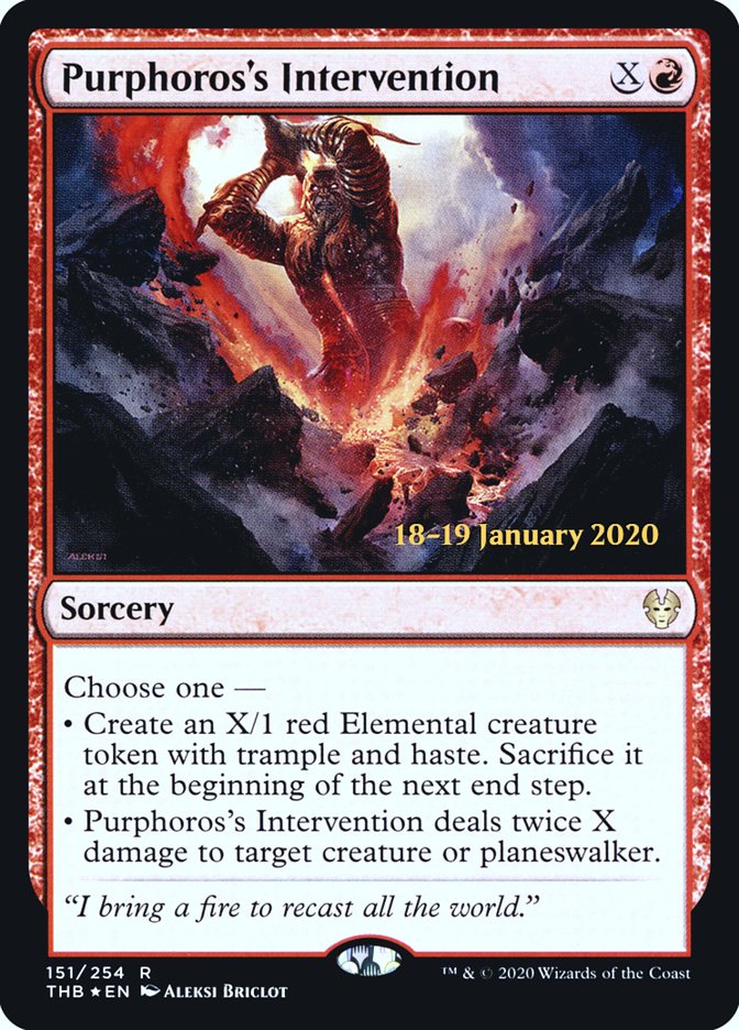 Purphoros's Intervention [Theros Beyond Death Prerelease Promos] | L.A. Mood Comics and Games