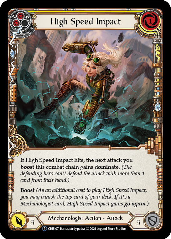 High Speed Impact (Yellow) [U-CRU107] (Crucible of War Unlimited)  Unlimited Rainbow Foil | L.A. Mood Comics and Games
