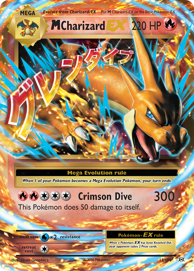 M Charizard EX (13/108) [XY: Evolutions] | L.A. Mood Comics and Games