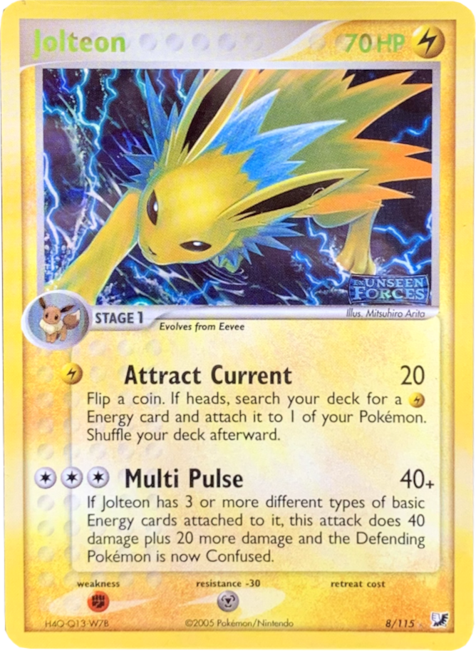 Jolteon (8/115) (Stamped) [EX: Unseen Forces] | L.A. Mood Comics and Games