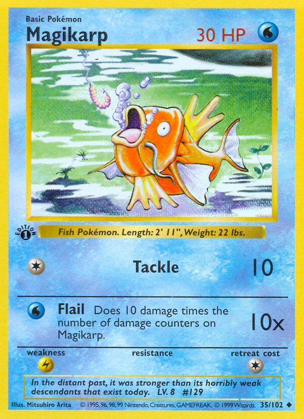 Magikarp (35/102) (Shadowless) [Base Set 1st Edition] | L.A. Mood Comics and Games