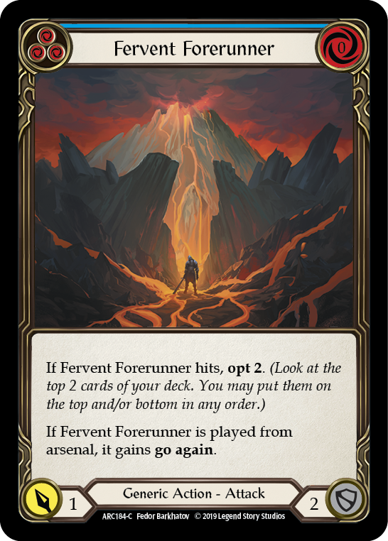 Fervent Forerunner (Blue) [ARC184-C] (Arcane Rising)  1st Edition Normal | L.A. Mood Comics and Games