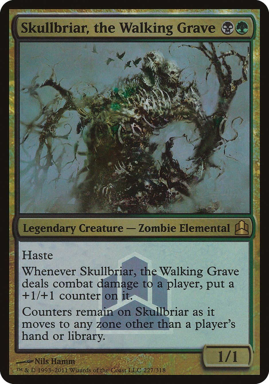 Skullbriar, the Walking Grave (Launch) (Oversized) [Commander 2011 Oversized] | L.A. Mood Comics and Games