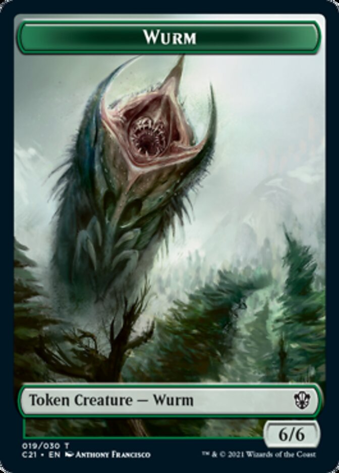 Wurm // Kraken Double-Sided Token [Commander 2021 Tokens] | L.A. Mood Comics and Games