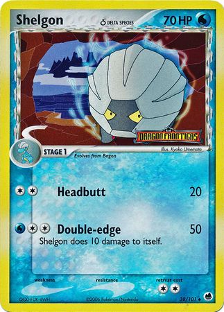 Shelgon (38/101) (Delta Species) (Stamped) [EX: Dragon Frontiers] | L.A. Mood Comics and Games