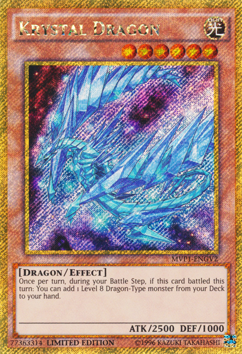 Krystal Dragon [MVP1-ENGV2] Gold Secret Rare | L.A. Mood Comics and Games