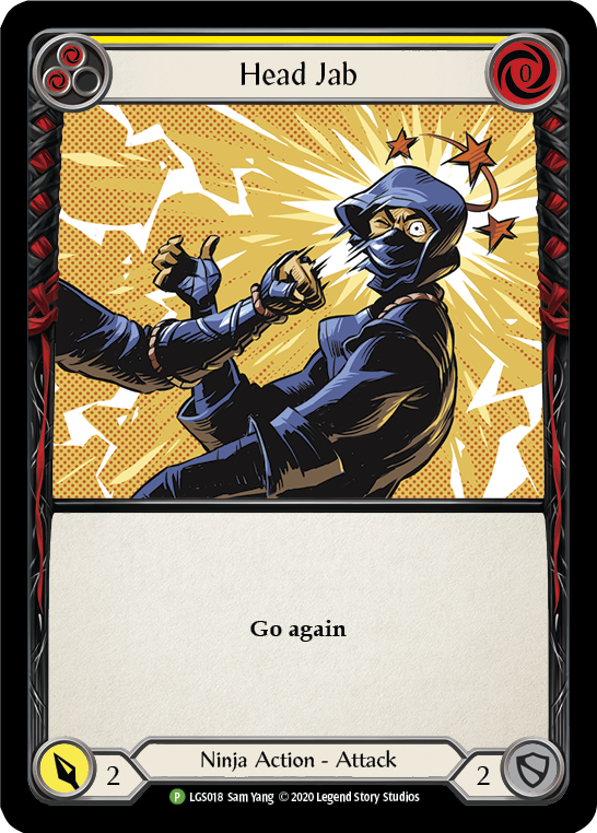 Head Jab (Yellow) [LGS018] (Promo)  Rainbow Foil | L.A. Mood Comics and Games
