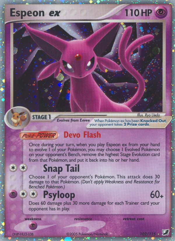 Espeon ex (102/115) [EX: Unseen Forces] | L.A. Mood Comics and Games