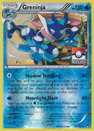 Greninja (40/122) (League Promo 1st Place) [XY: BREAKpoint] | L.A. Mood Comics and Games