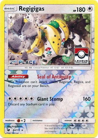 Regigigas (84/111) (League Promo 2nd Place) [Sun & Moon: Crimson Invasion] | L.A. Mood Comics and Games