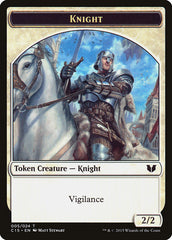 Gold // Knight (005) Double-Sided Token [Commander 2015 Tokens] | L.A. Mood Comics and Games