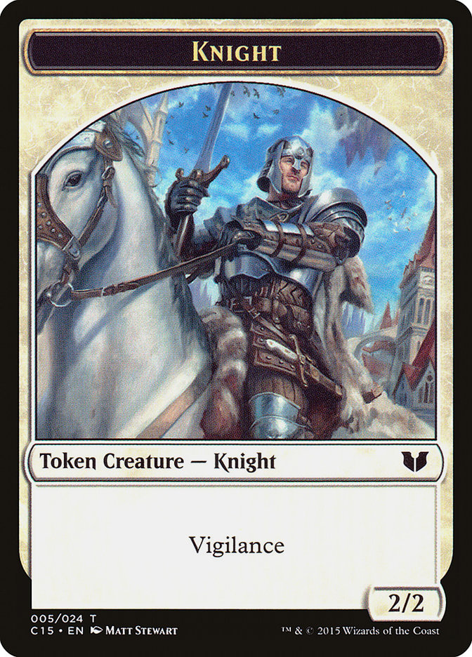Angel // Knight (005) Double-Sided Token [Commander 2015 Tokens] | L.A. Mood Comics and Games