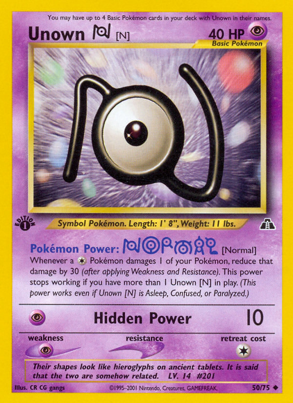 Unown [N] (50/75) [Neo Discovery 1st Edition] | L.A. Mood Comics and Games