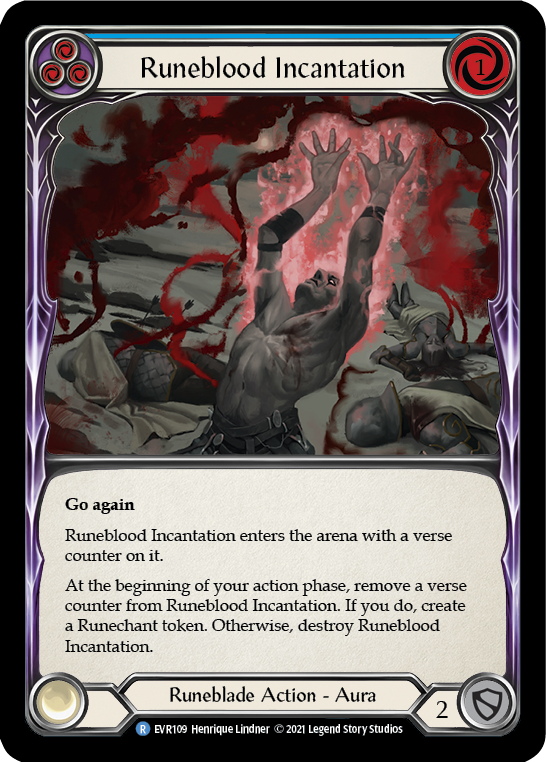 Runeblood Incantation (Blue) [EVR109] (Everfest)  1st Edition Rainbow Foil | L.A. Mood Comics and Games