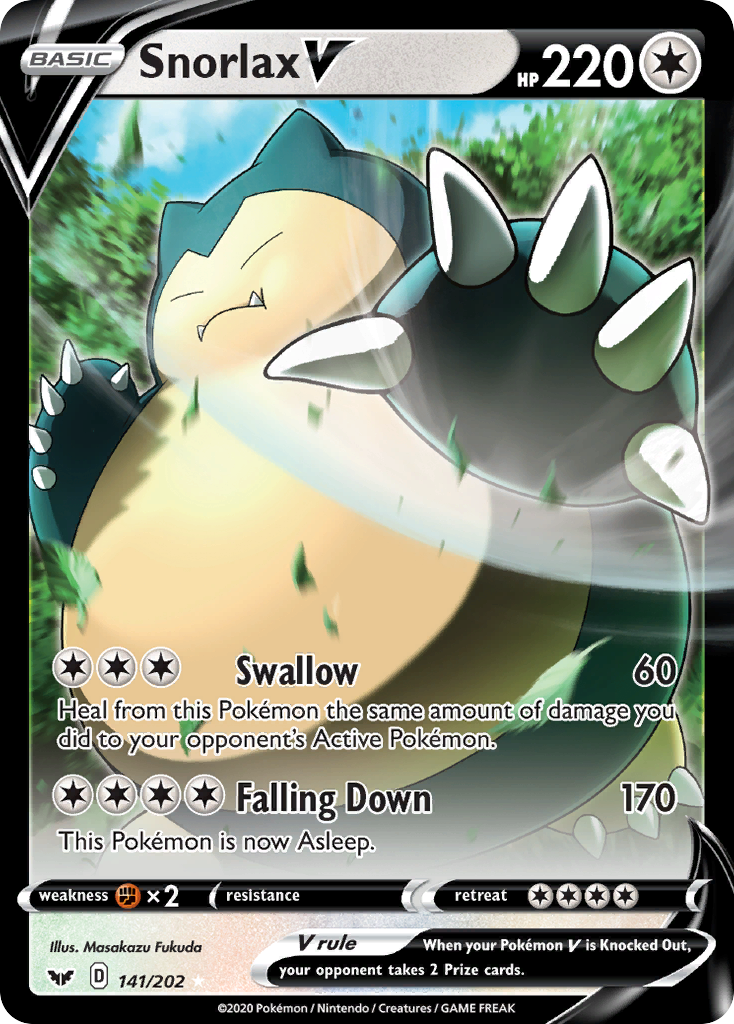 Snorlax V (141/202) (Oversized) [Sword & Shield: Base Set] | L.A. Mood Comics and Games