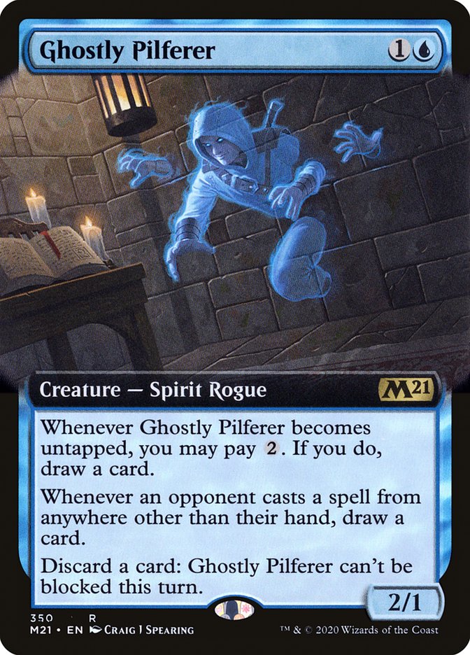 Ghostly Pilferer (Extended Art) [Core Set 2021] | L.A. Mood Comics and Games