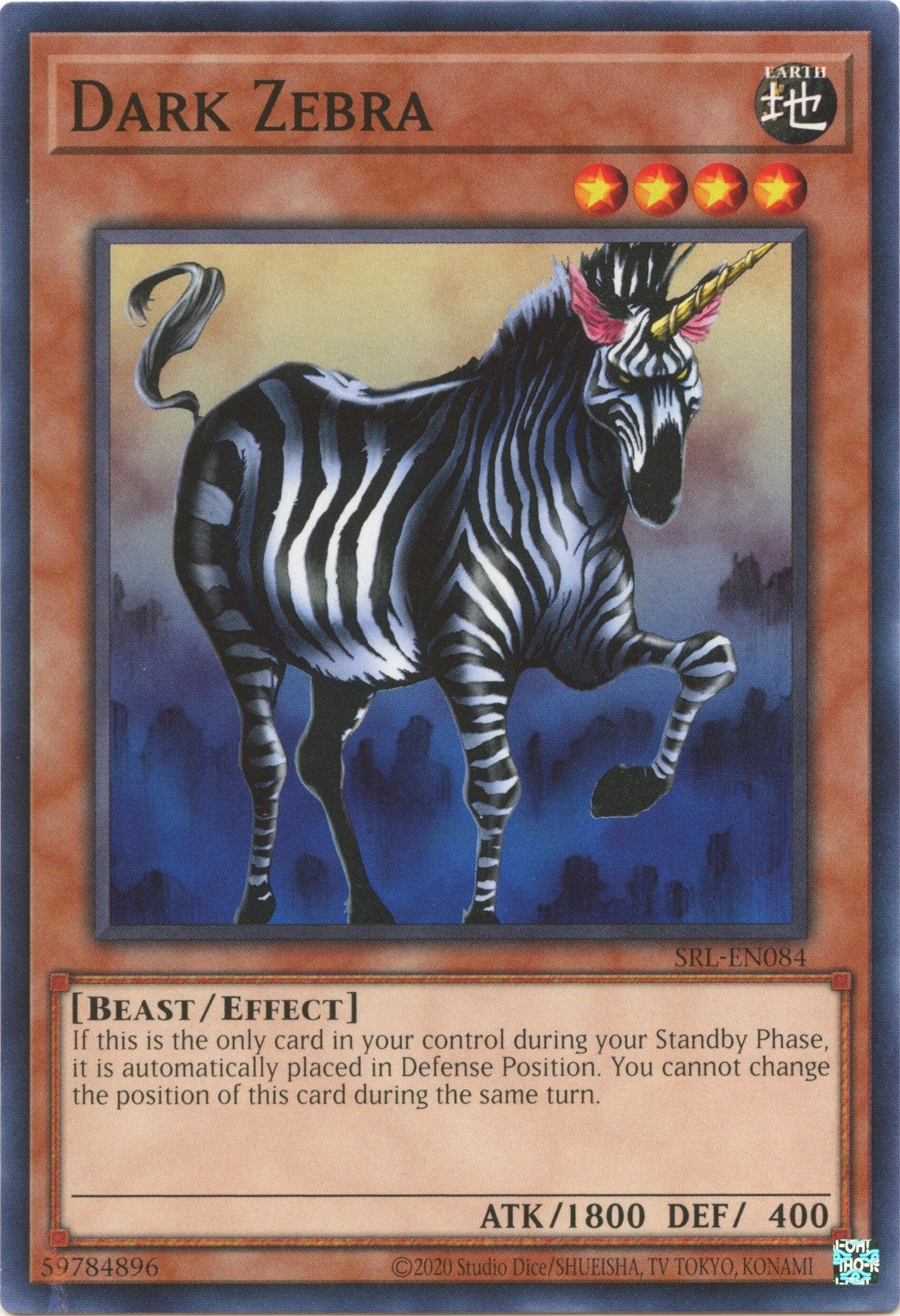 Dark Zebra (25th Anniversary) [SRL-EN084] Common | L.A. Mood Comics and Games