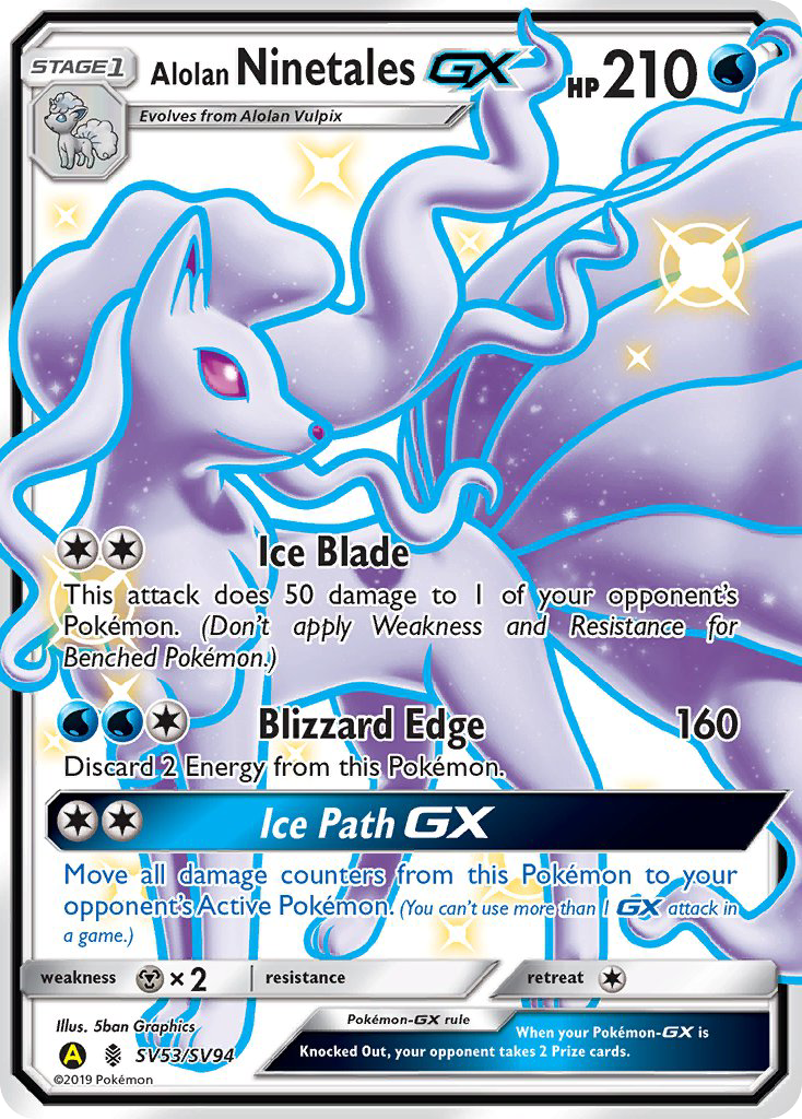 Alolan Ninetales GX (SV53/SV94) [Sun & Moon: Hidden Fates - Shiny Vault] | L.A. Mood Comics and Games